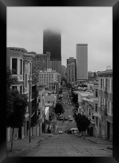 San Francisco Fog Framed Print by Peter Borcherds