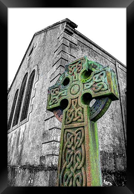 Old Celtic Cross Framed Print by Gavin Wilson