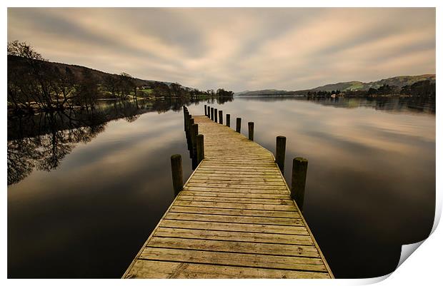 Coniston Water Jetty Print by John Hare