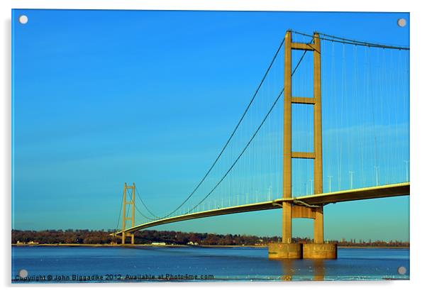 Humber Bridge in the Sun Acrylic by John Biggadike