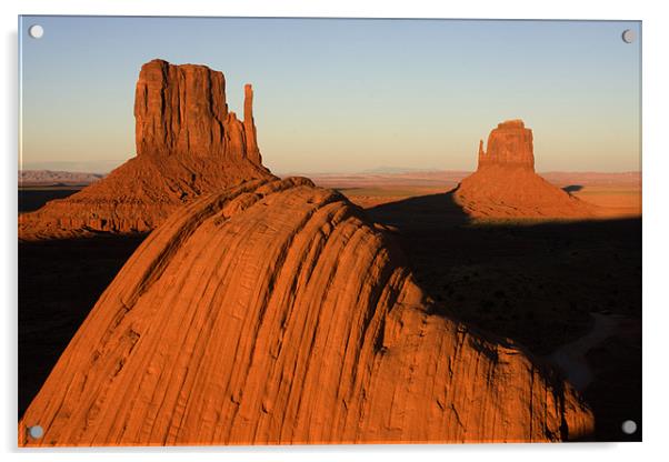 Monument valley sunset Acrylic by Thomas Schaeffer