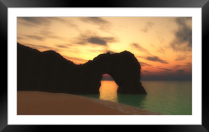 Durdle door sunrise Framed Mounted Print by Paul Fisher