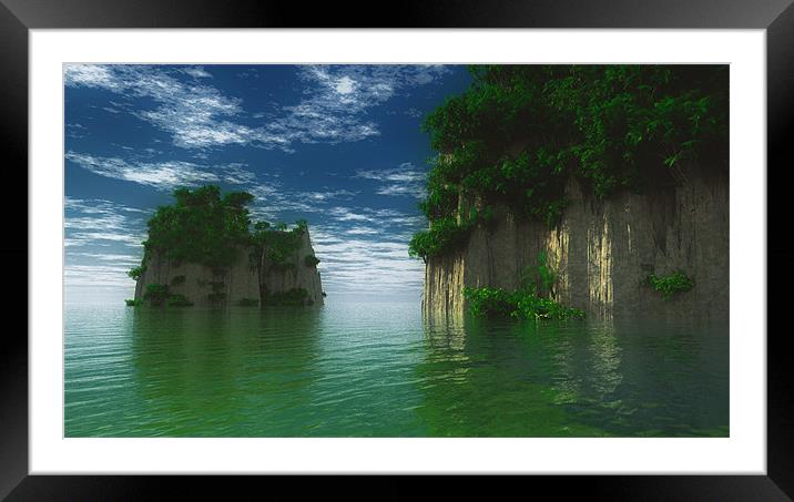 Tropical rock foliage Framed Mounted Print by Paul Fisher
