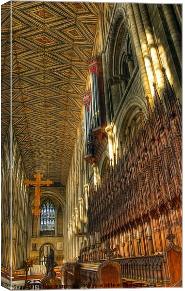 The Pipes & Pews Canvas Print by Fiona Messenger