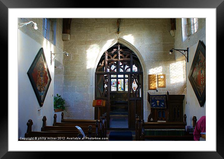St Michaels Church Baddersley Clinton Framed Mounted Print by philip milner