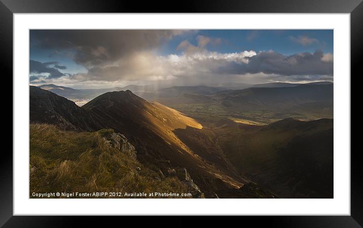 Causey Pike Glow Framed Mounted Print by Creative Photography Wales