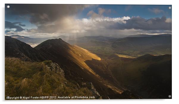 Causey Pike Glow Acrylic by Creative Photography Wales
