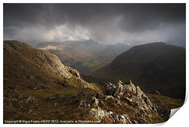 High Stile winter sun Print by Creative Photography Wales