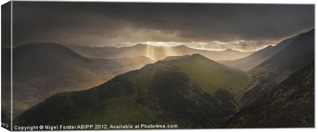 Knott rigg last light Canvas Print by Creative Photography Wales