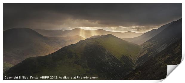 Knott rigg last light Print by Creative Photography Wales