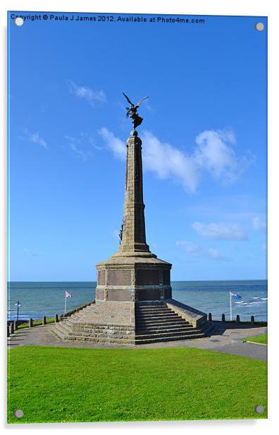 Aberystwyth War Memorial Acrylic by Paula J James