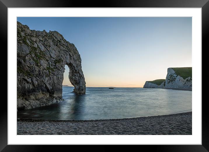 Sundown at Durdle Door Framed Mounted Print by Ian Middleton