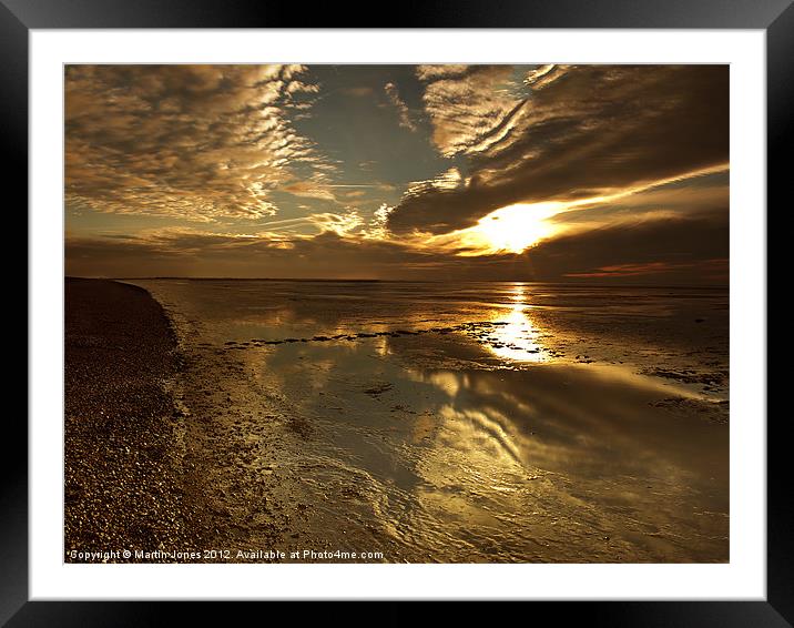 Mudflats at dusk Framed Mounted Print by K7 Photography