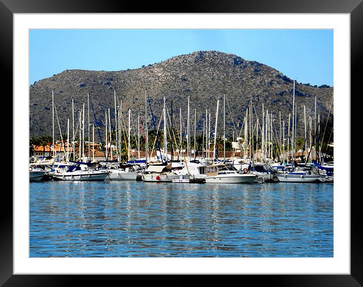 Alcudia Harbour Framed Mounted Print by Tania Ford