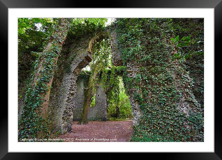 Ruined Church in Norfolk Framed Mounted Print by Louise Heusinkveld