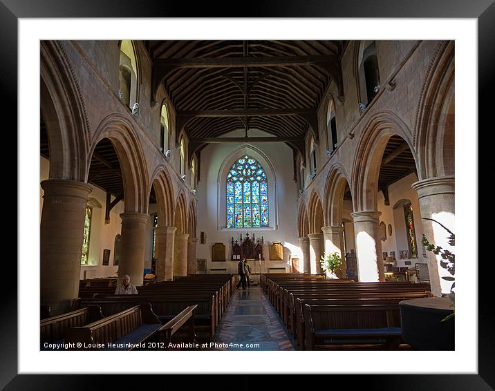 Interior of St Marys Church in Rye Framed Mounted Print by Louise Heusinkveld