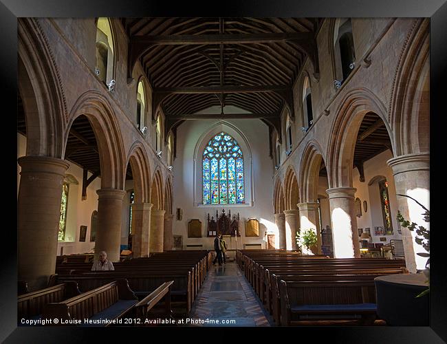 Interior of St Marys Church in Rye Framed Print by Louise Heusinkveld