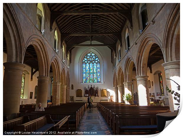Interior of St Marys Church in Rye Print by Louise Heusinkveld