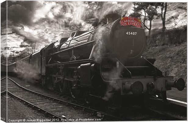 Steam Train Express Canvas Print by J Biggadike