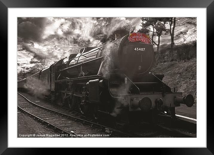 Steam Train Express Framed Mounted Print by J Biggadike