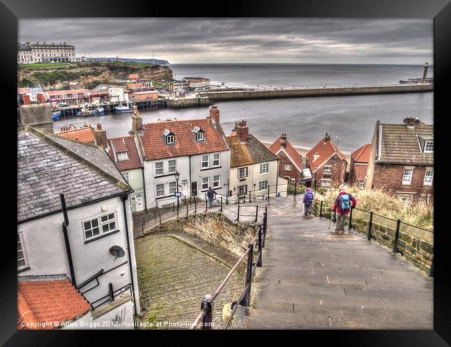 Whitby From The Steps Framed Print by Allan Briggs