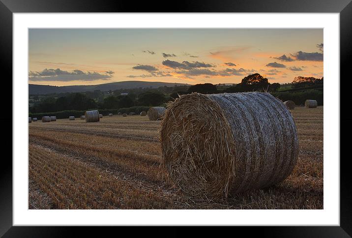 The Straw Bales Framed Mounted Print by CHRIS BARNARD
