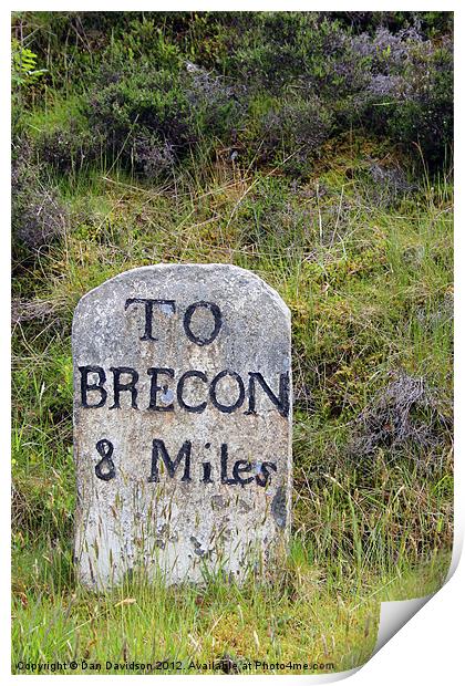 Brecon 8 Miles Print by Dan Davidson