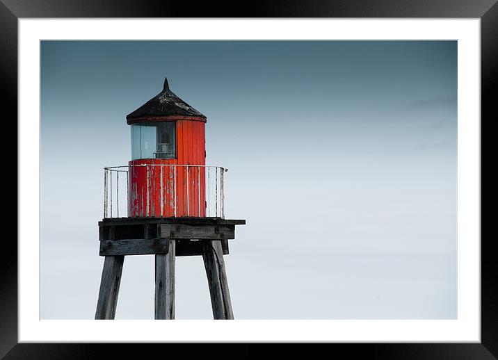 Pier Lighthouse at Whitby, North Yorkshire Framed Mounted Print by Greg Marshall
