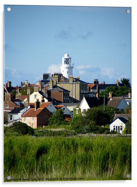 A View of Southwold Lighthouse. Acrylic by Janet Tate