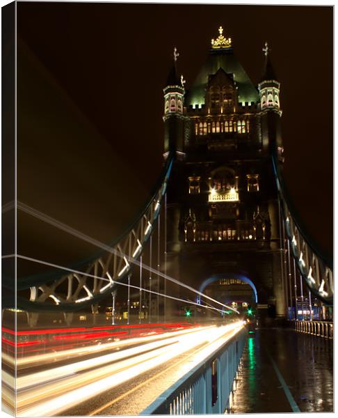 Tower Bridge at Night Canvas Print by Photographer Obscura