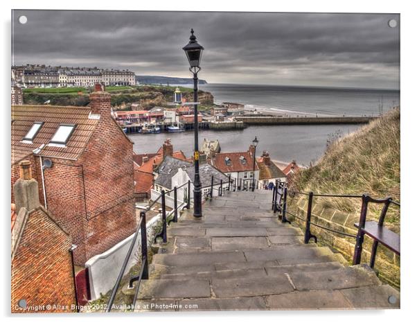 Whitby On a Cloudy Day Acrylic by Allan Briggs