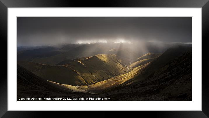 Sail Beck Valley illumination Framed Mounted Print by Creative Photography Wales