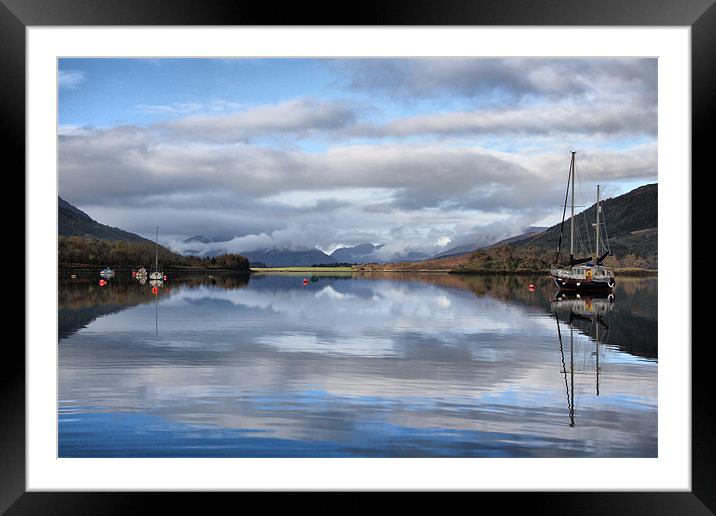 Boats On A Loch Framed Mounted Print by Sandi-Cockayne ADPS