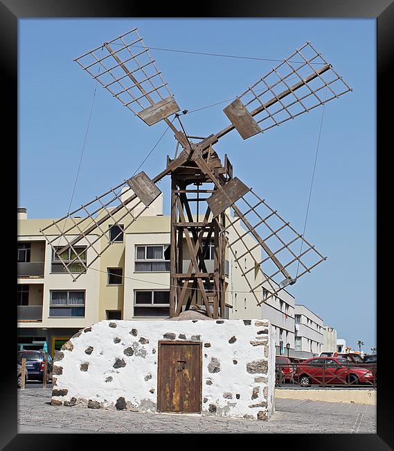 Windmill in Coralejo Fuerteventura Framed Print by Tony Murtagh