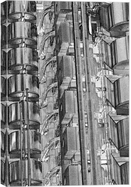 Lloyd''s Building London abstract Canvas Print by David Pyatt