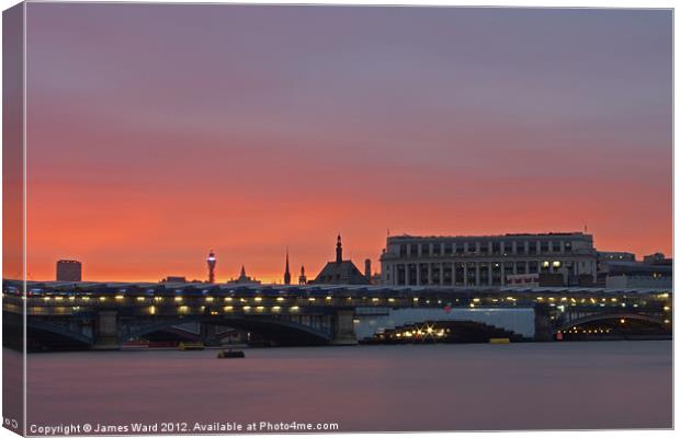 Blackfriars and beyond Canvas Print by James Ward