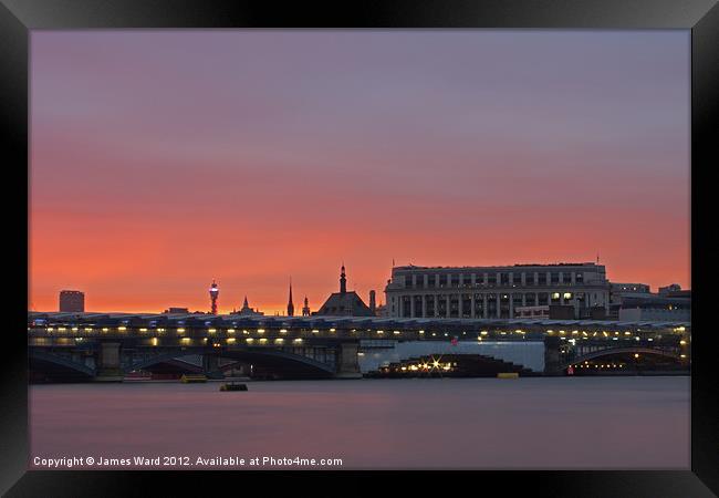 Blackfriars and beyond Framed Print by James Ward