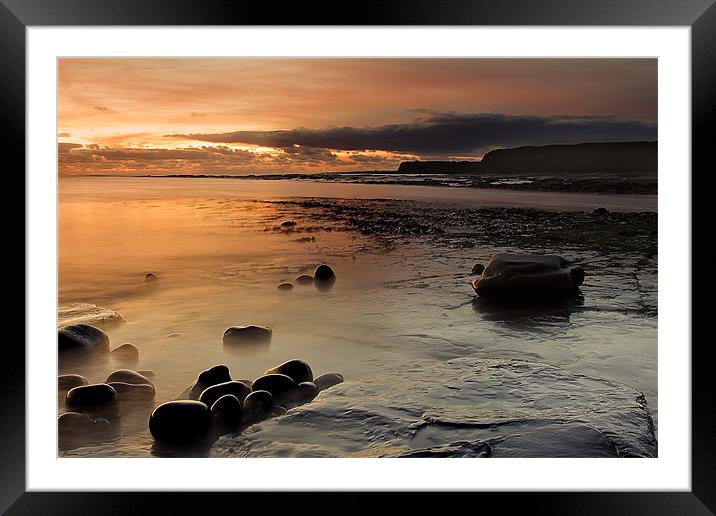 Sunset at Kimmeridge Framed Mounted Print by Jennie Franklin