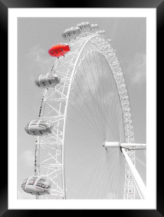London Eye Framed Mounted Print by Louise Godwin