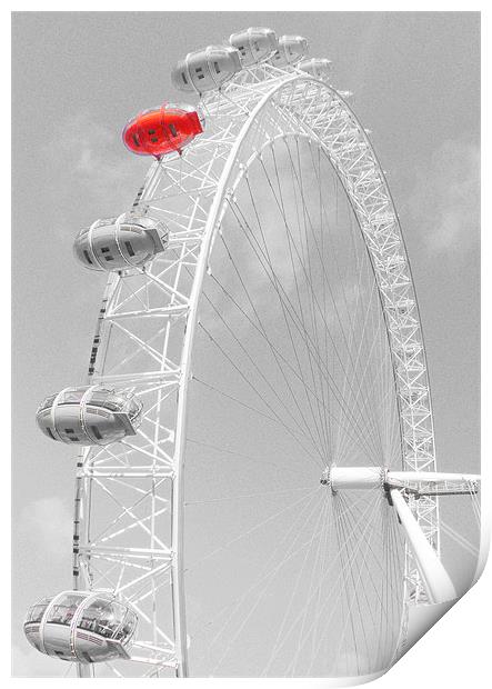 London Eye Print by Louise Godwin