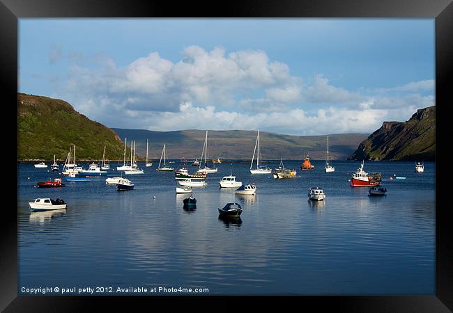 Portree Harbour Framed Print by paul petty