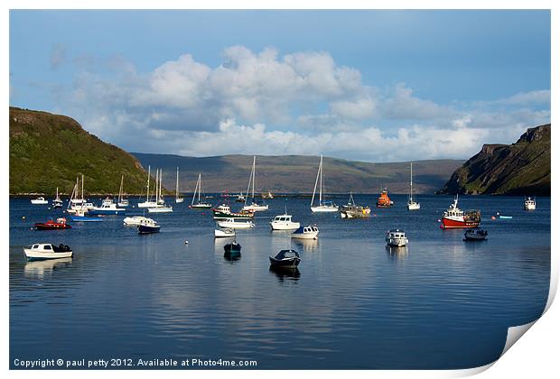 Portree Harbour Print by paul petty