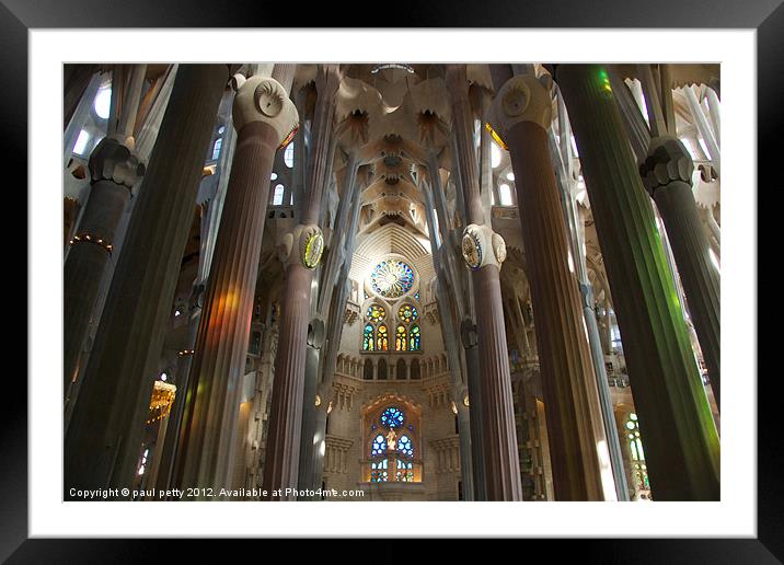 Sagrada Familia Barcelona Framed Mounted Print by paul petty