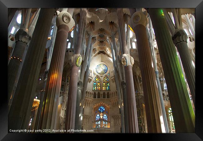 Sagrada Familia Barcelona Framed Print by paul petty