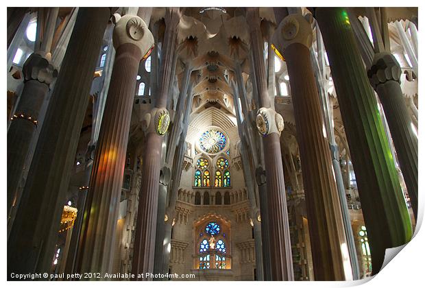 Sagrada Familia Barcelona Print by paul petty