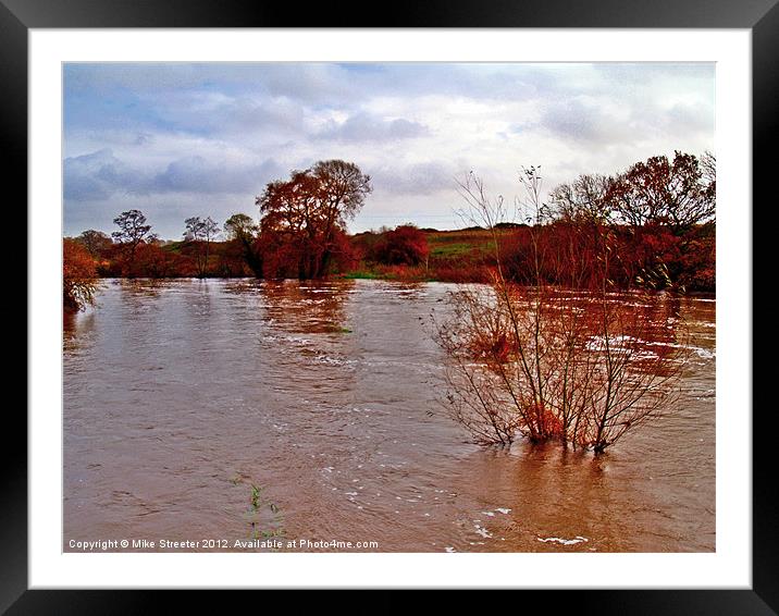 Raging River 2 Framed Mounted Print by Mike Streeter