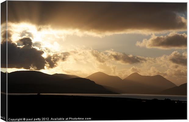 Isle of Skye Sunset Canvas Print by paul petty