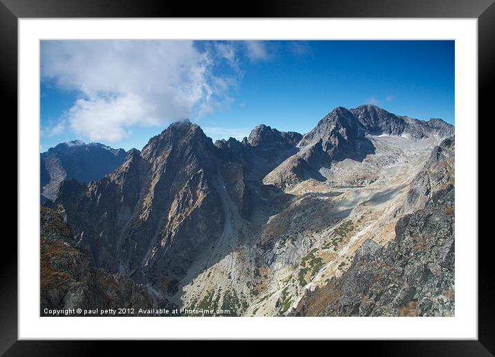High Tatras Framed Mounted Print by paul petty