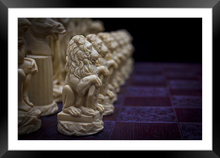 Pawns in a Row Framed Mounted Print by Doug Long