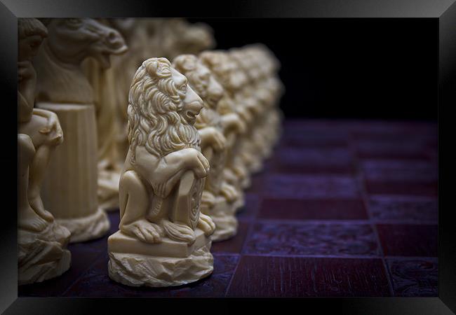 Pawns in a Row Framed Print by Doug Long